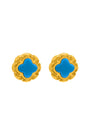 Donatella's Turquoise Statement Stud Earrings Set