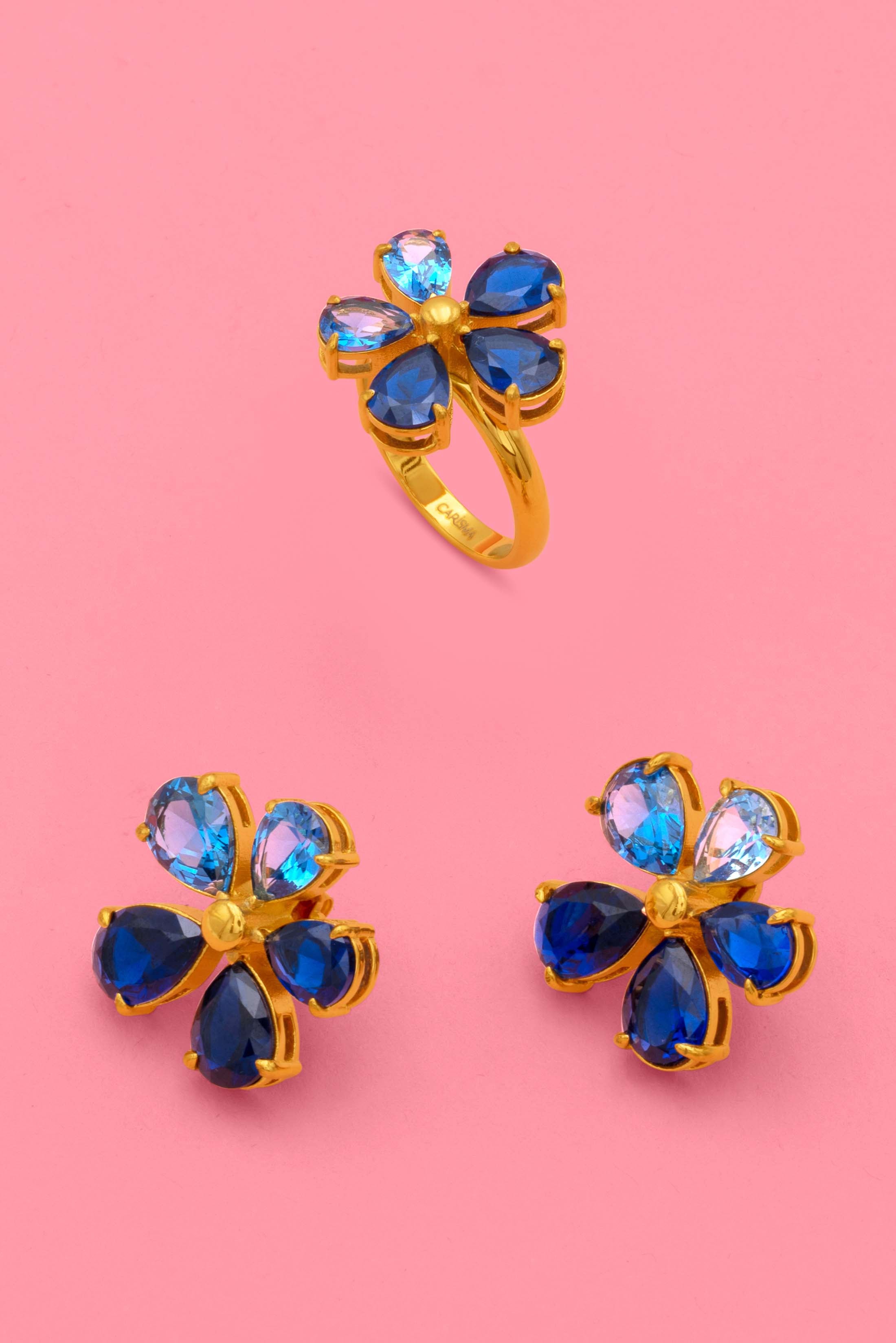Pjombini Stud Earrings &amp; Ring Gift Set
