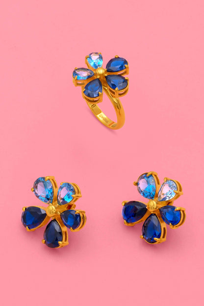 Pjombini Stud Earrings &amp; Ring Gift Set