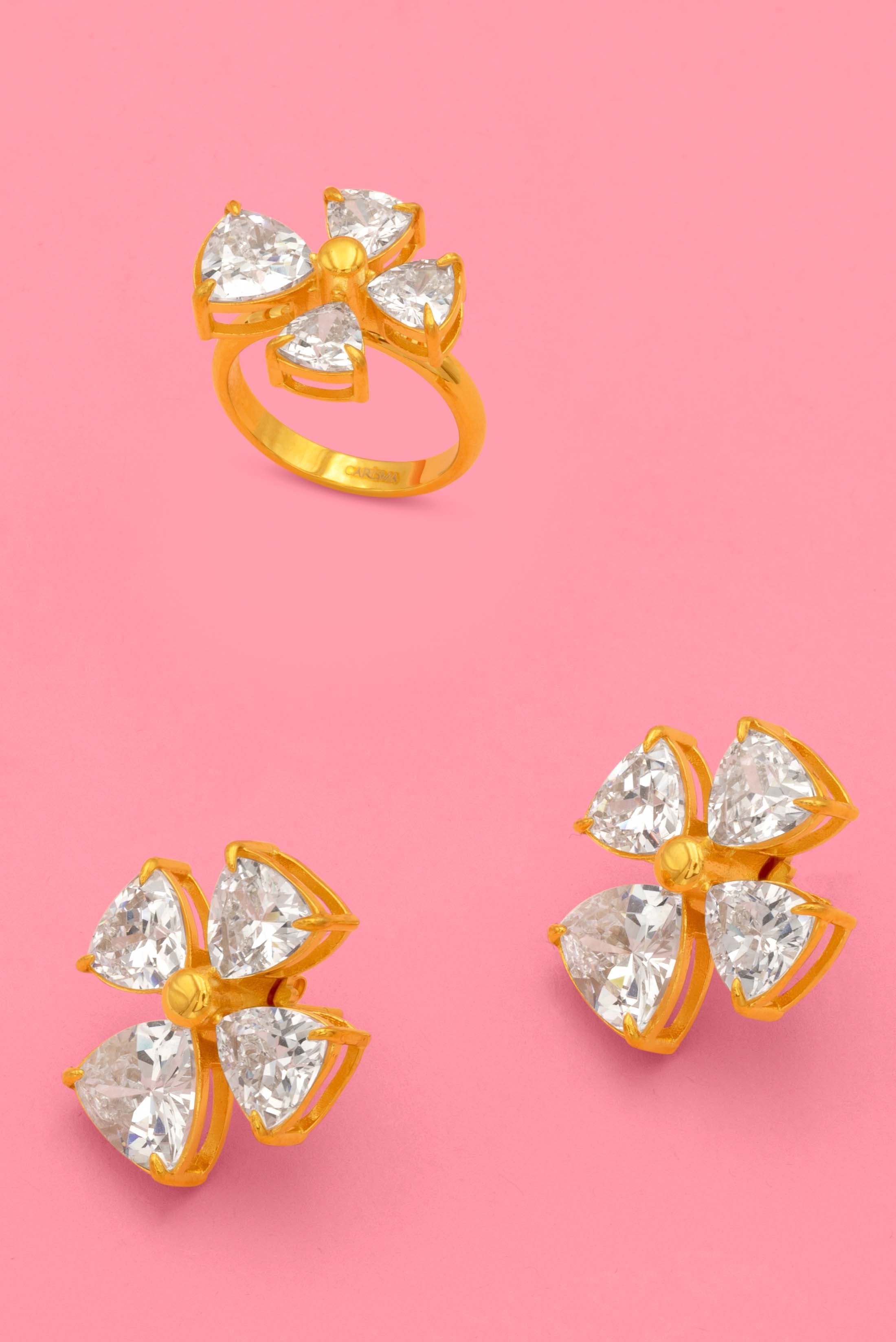 Kappara Stud Earrings &amp; Ring Gift Set