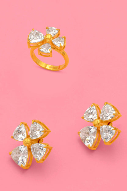 Kappara Stud Earrings &amp; Ring Gift Set