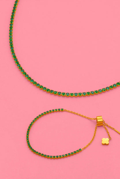 Tengħud Tennis Bracelet &amp; Choker Gift Set