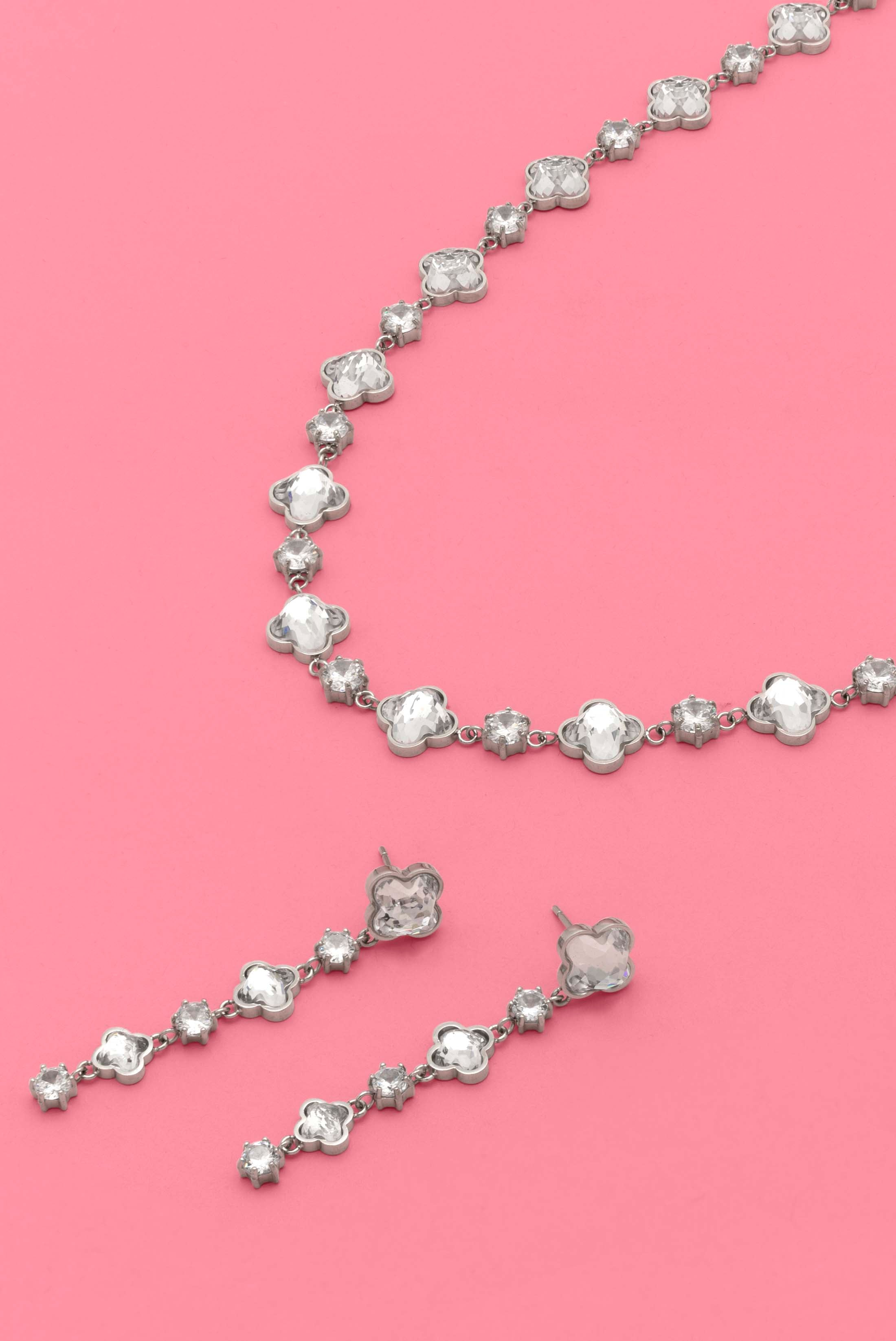 Sonata Brillantina Drop Studs &amp; Necklace Gift Set