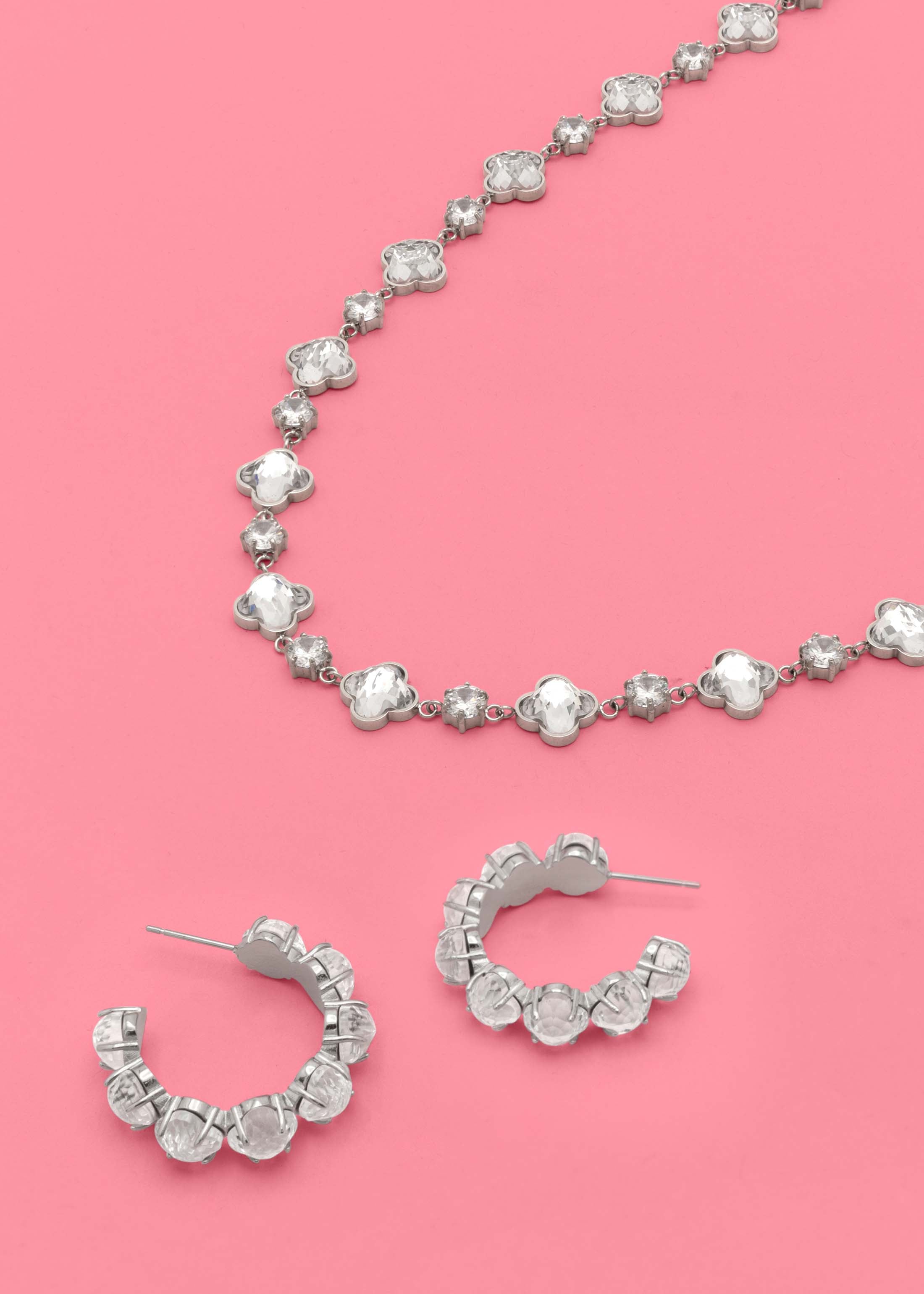 Sonata Brillantina Hoop Earrings &amp; Necklace Gift Set