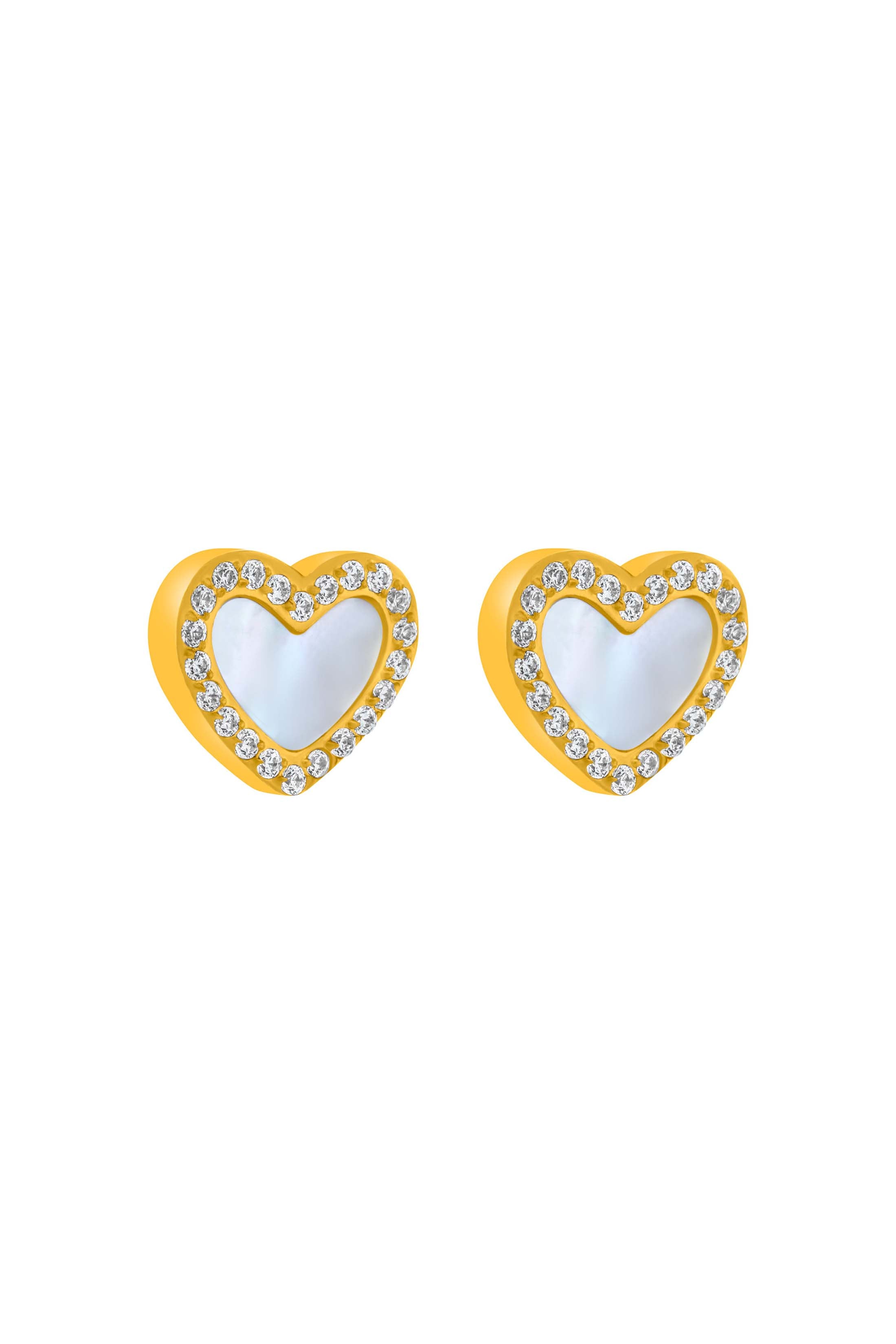 Qalbi Mother of Pearl Stud Earring Set