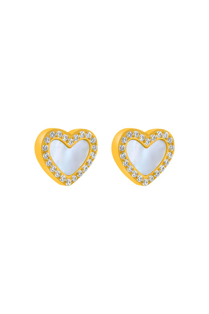 Qalbi Mother of Pearl Stud Earring Set