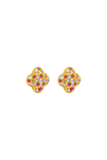 Pink Aurora Stud Earring Set