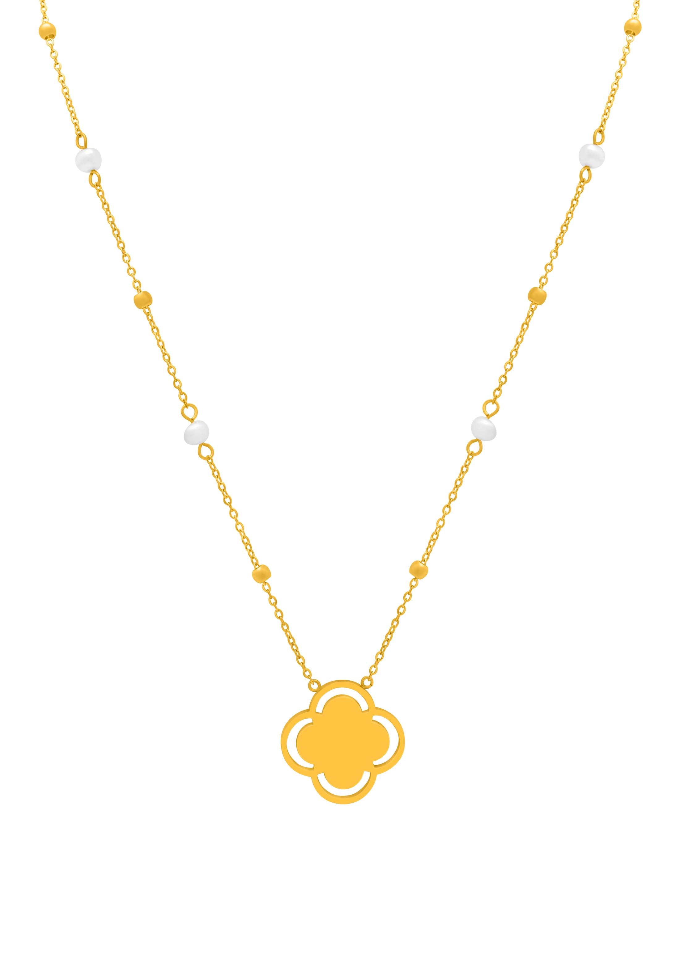 Engravable Carisma Logo Freshwater Pearl Necklace