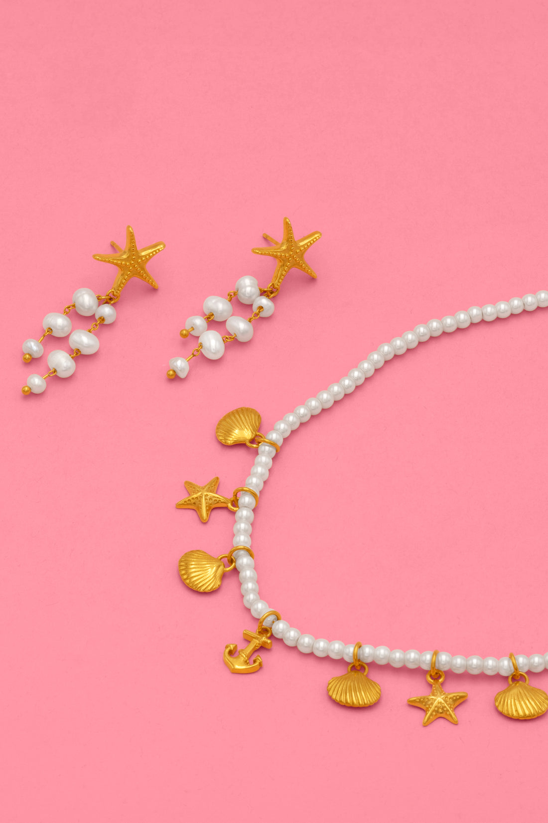 Saltwater Stories Necklace &amp; Sea Star Drop Earrings Gift Set