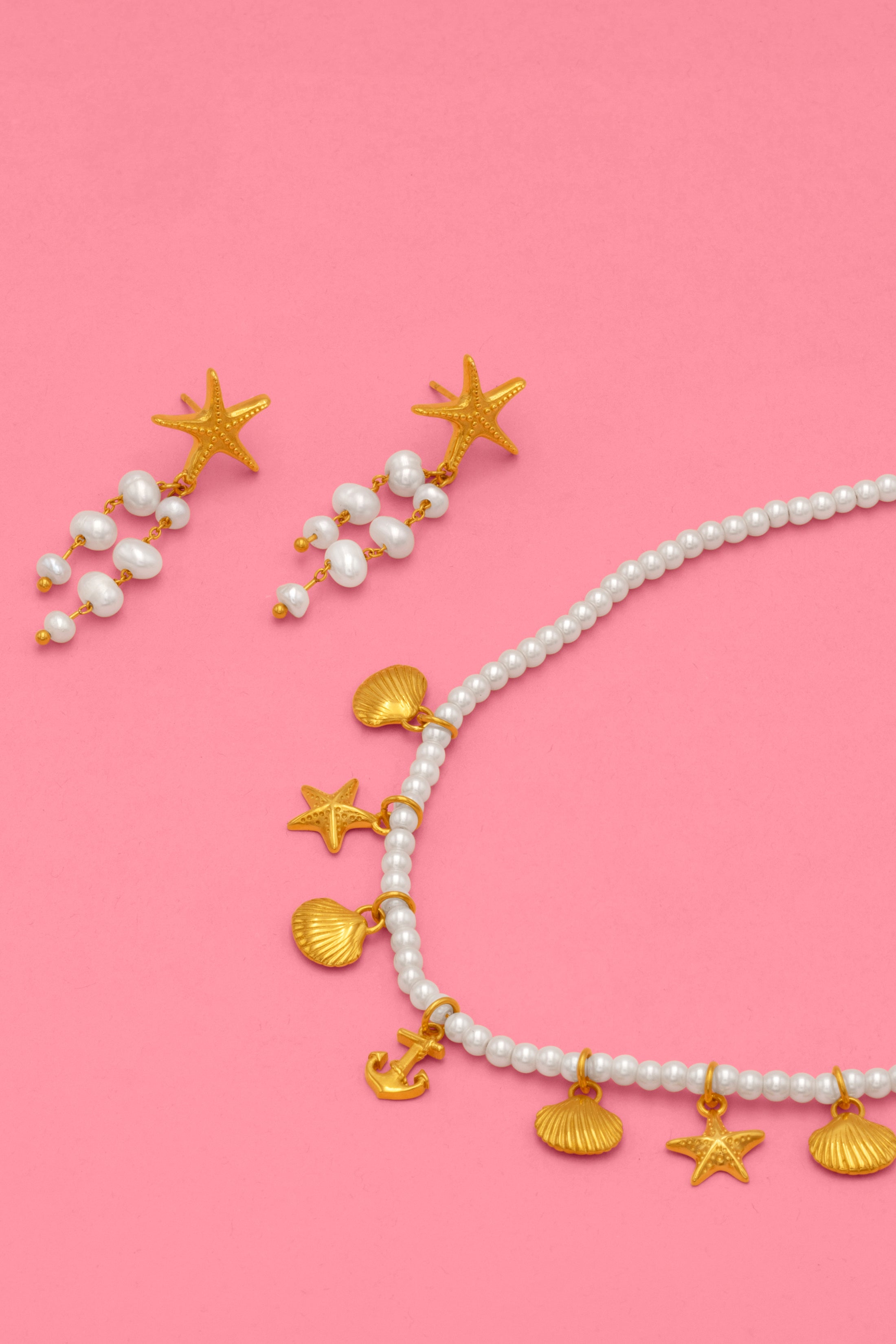 Saltwater Stories Necklace &amp; Sea Star Drop Earrings Gift Set