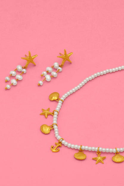 Saltwater Stories Necklace &amp; Sea Star Drop Earrings Gift Set