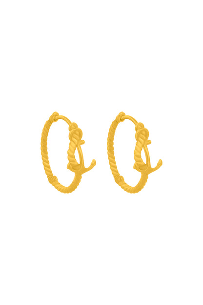 Azure Anchor Hoop Earring Set