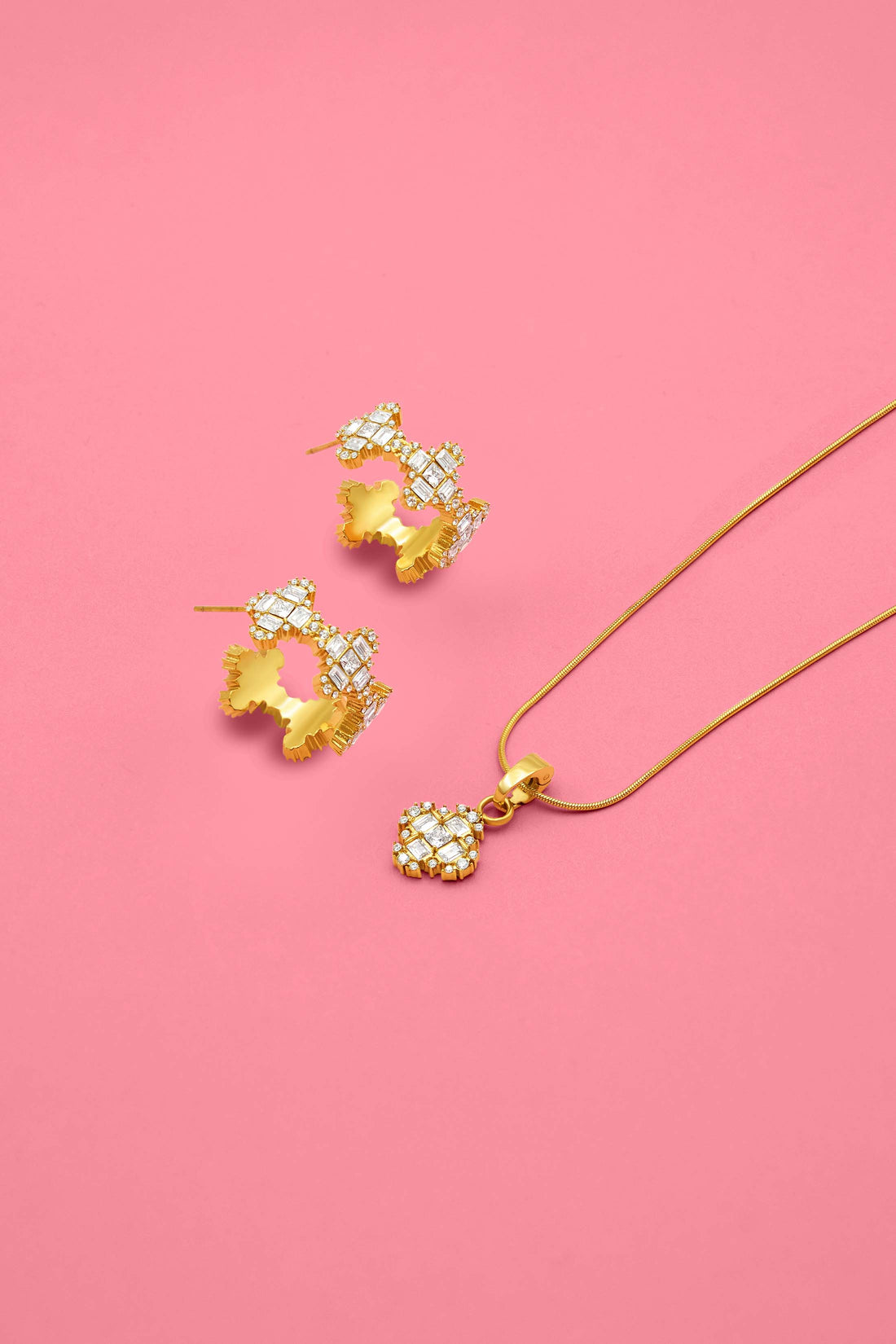 Signature Spark Hoop Earrings &amp; Necklace Gift Set