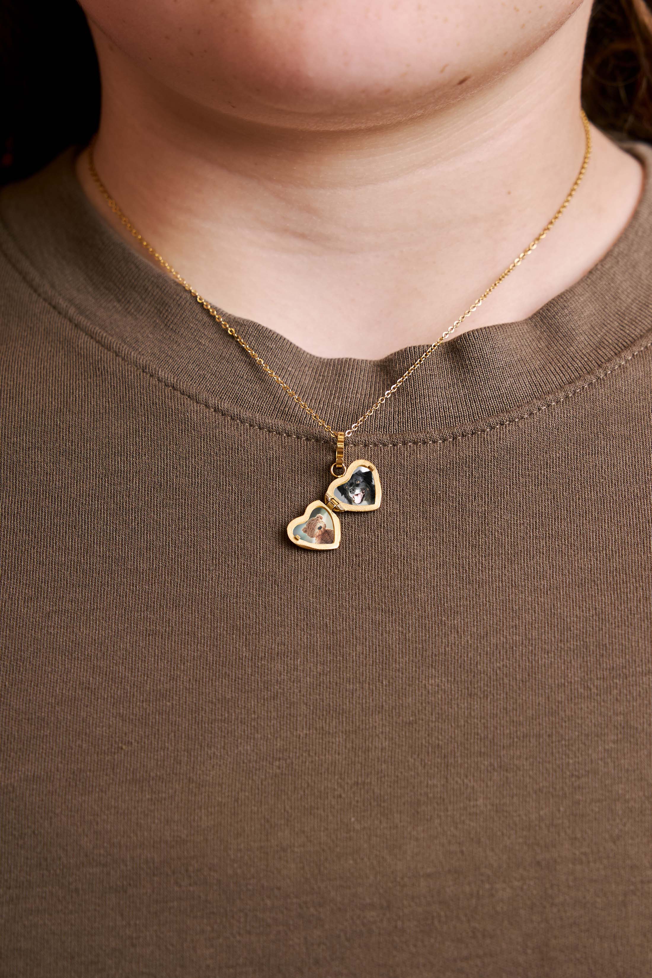 Little Heart Gold Locket Necklace