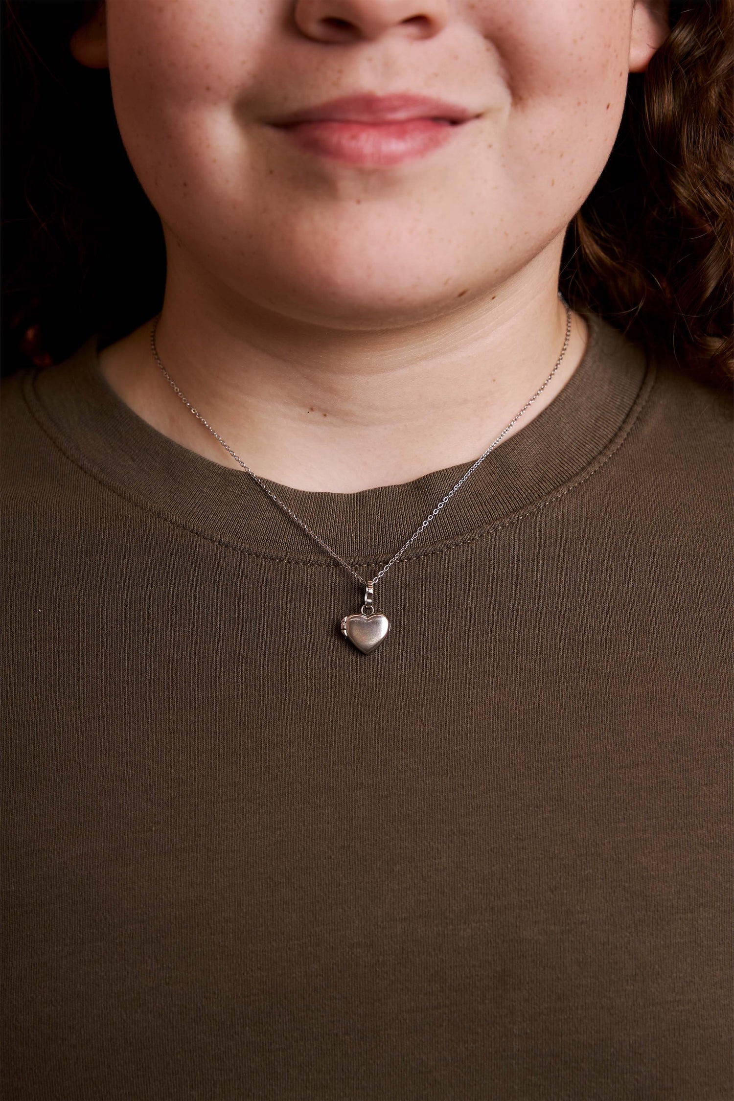 Little Heart Silver Locket Necklace