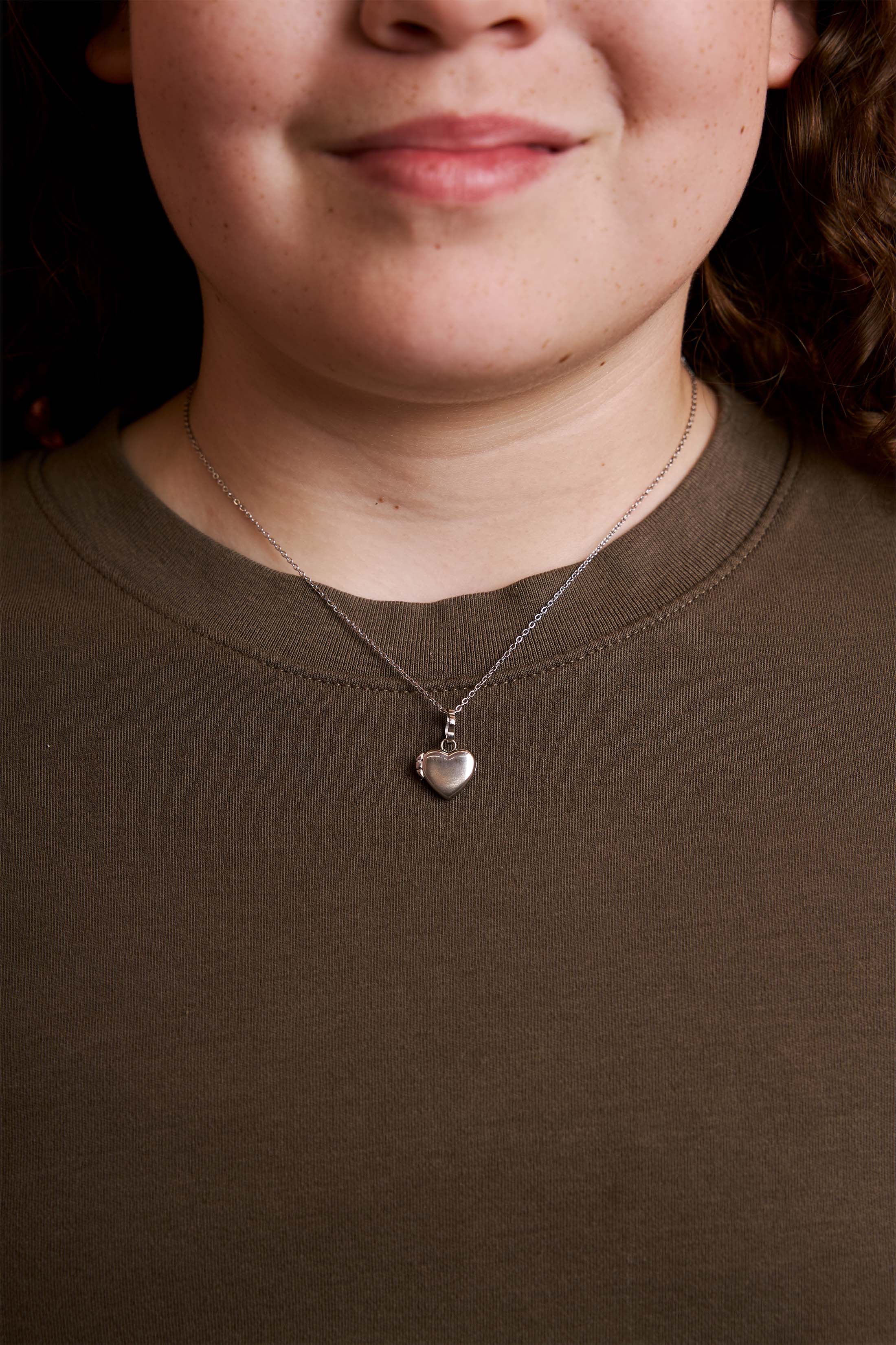 Little Heart Silver Locket Necklace