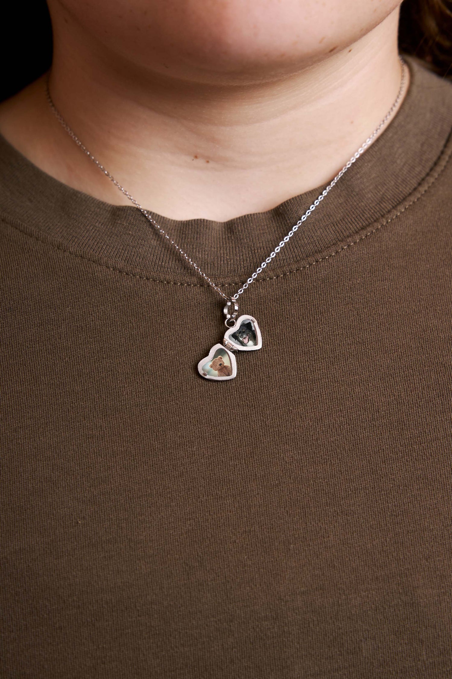 Little Heart Silver Locket Necklace