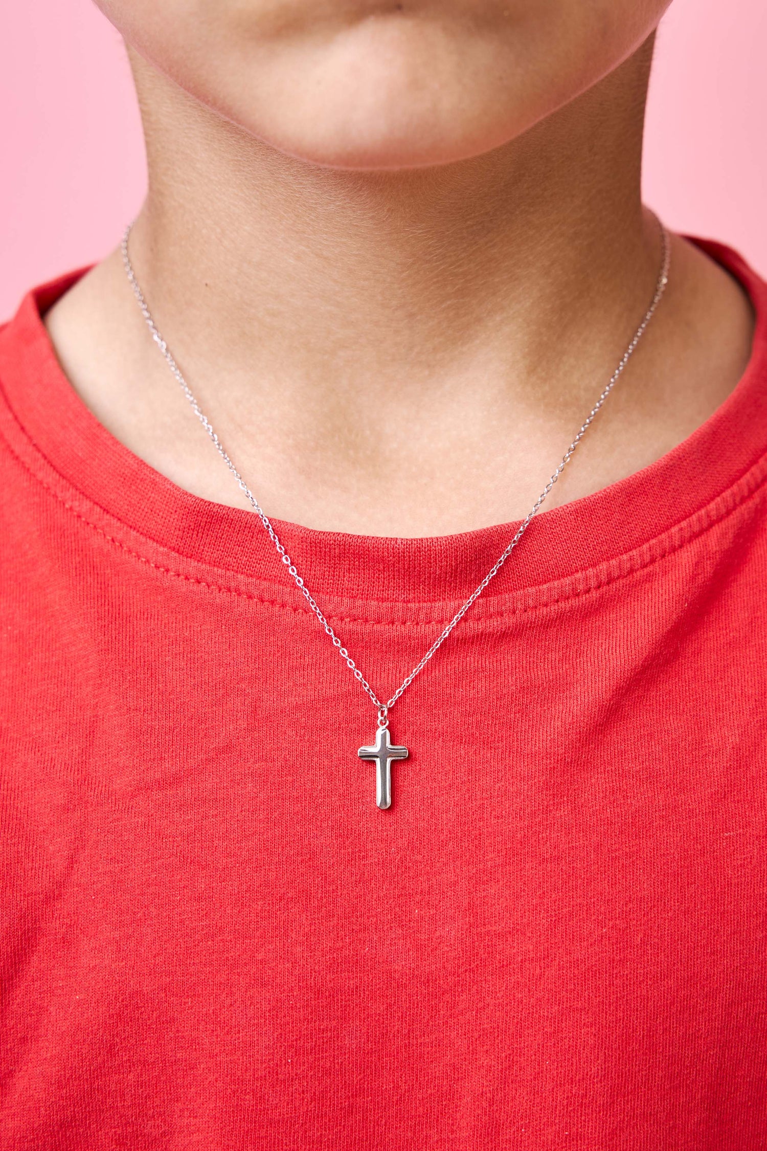 Cross Silver Necklace &amp; Bracelet Gift Set