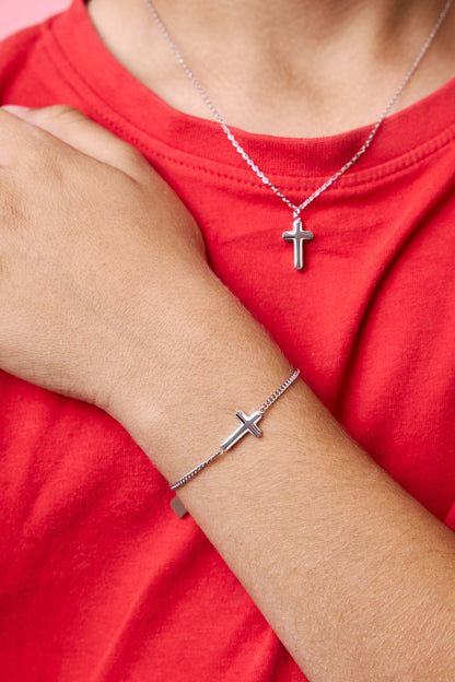 Cross Silver Bracelet