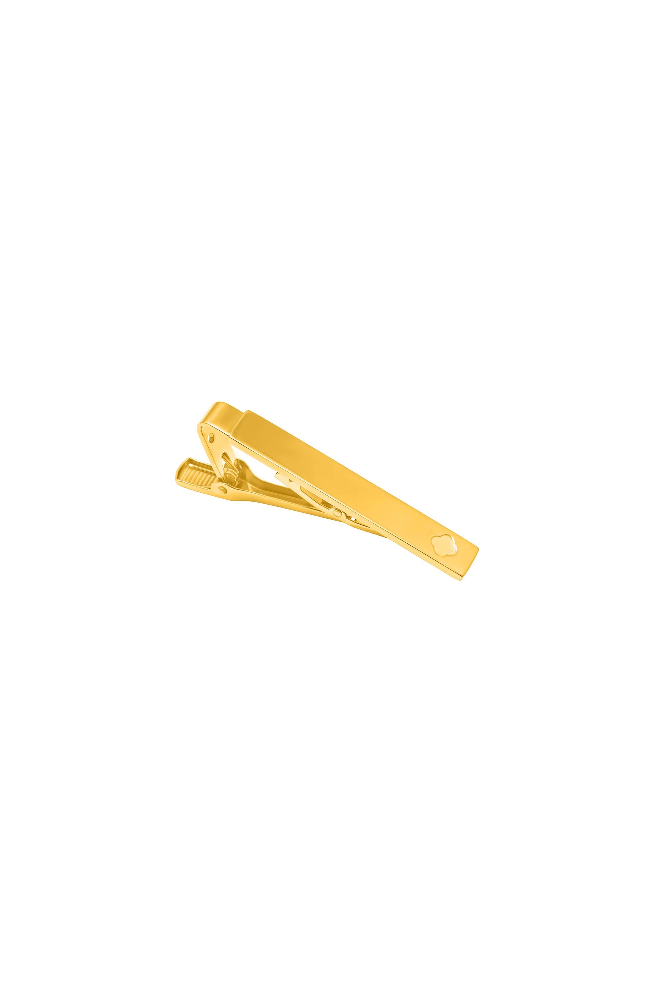 ⁠Gold Carisma Crest Tie Clip