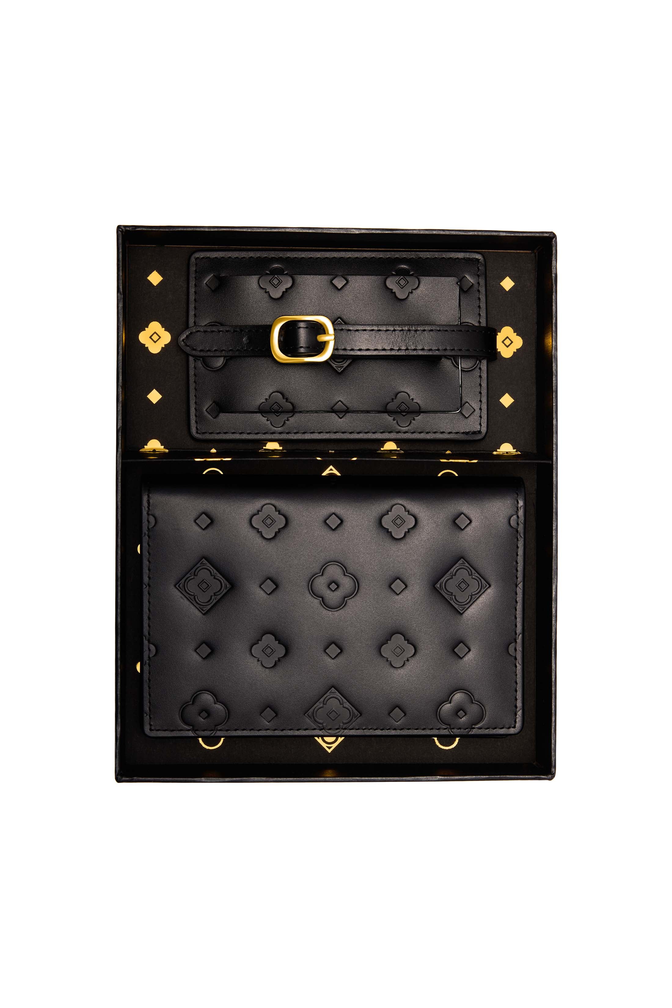 Black Passport Cover &amp; Luggage Tag