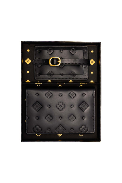 Black Passport Cover &amp; Luggage Tag