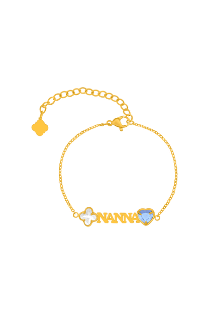 Made for "Nanna" Birthstone Bracelet