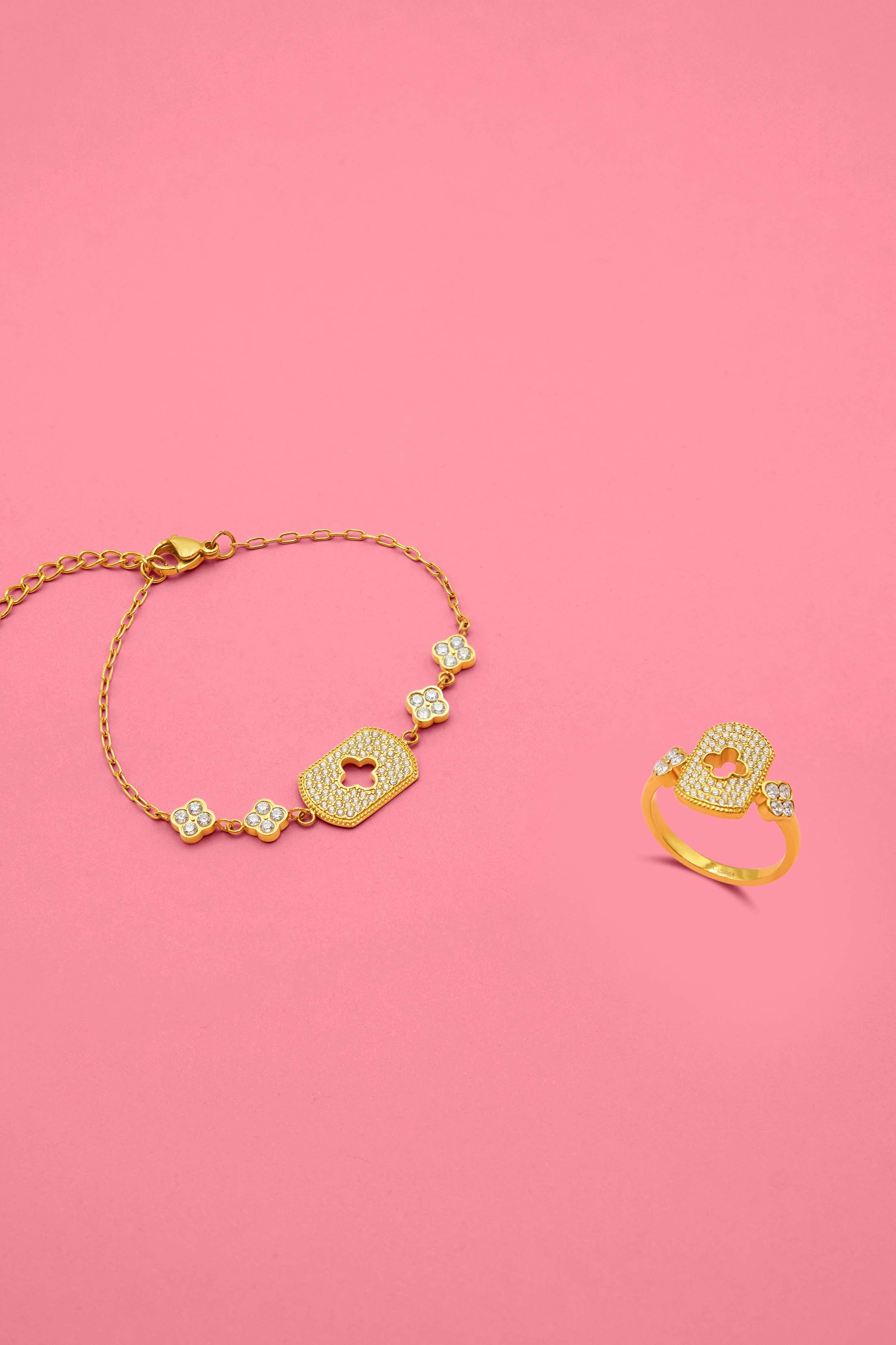 Iconic Pavé Ring &amp; Bracelet Gift Set