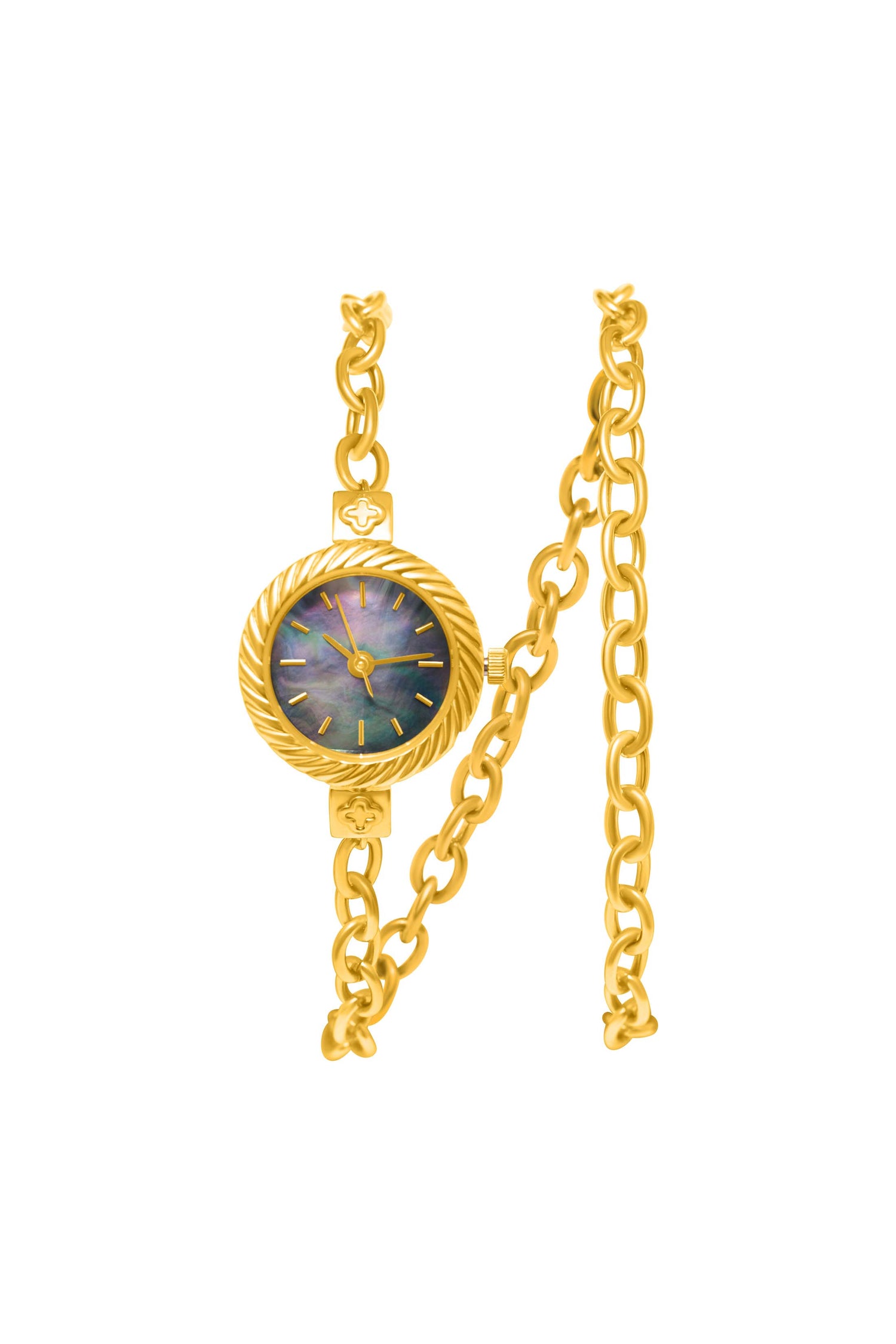 Noir Pearl Double Wrap Watch