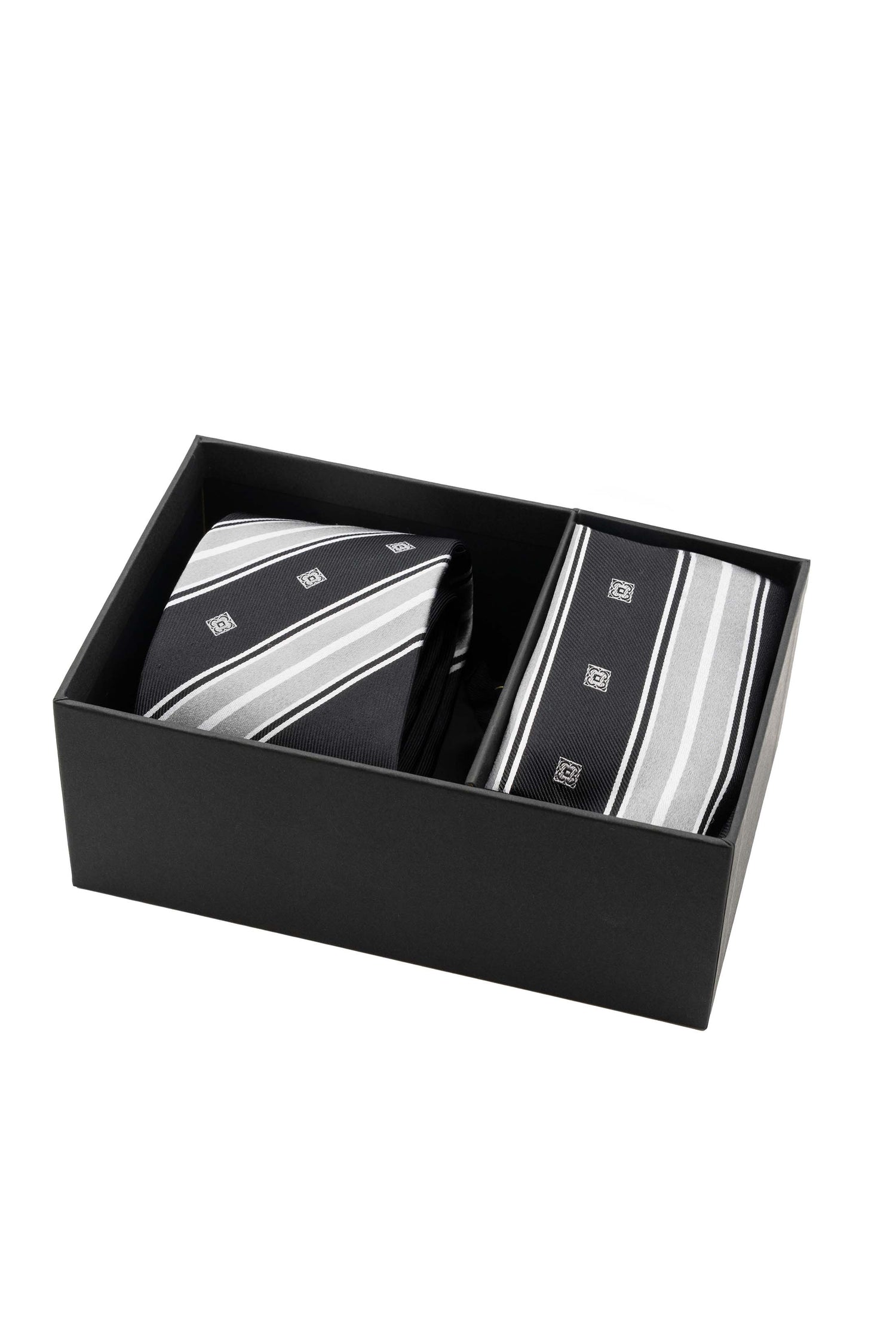 Obsidian Formal Tie &amp; Pocket Square