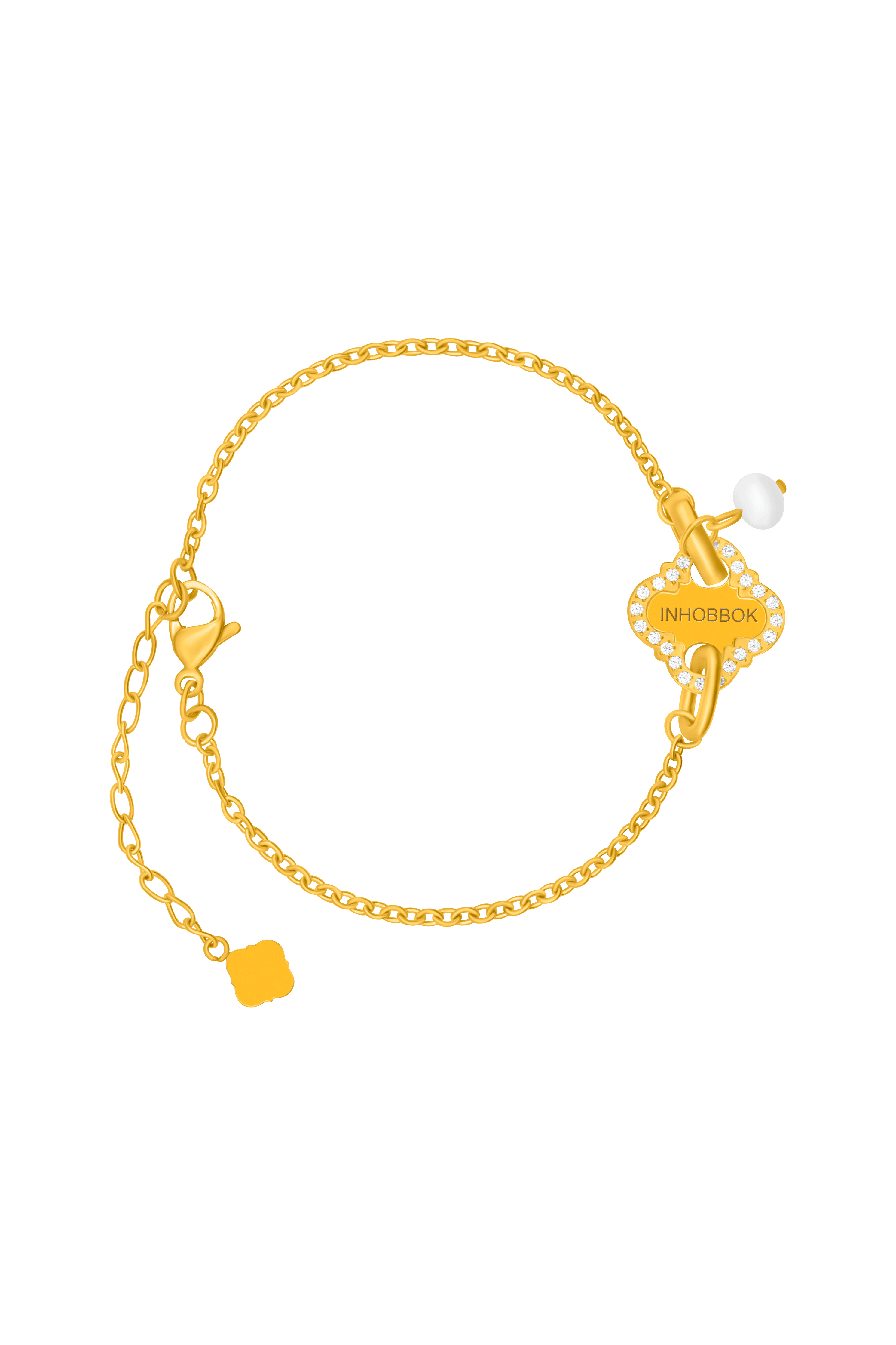 Pearl Linked Engravable Bracelet