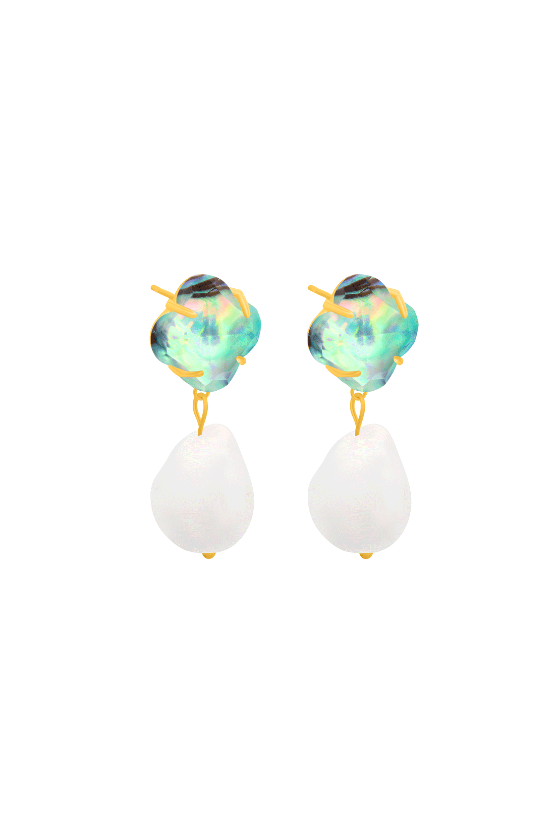 Stone Station Perla Drop Stud Earring Set