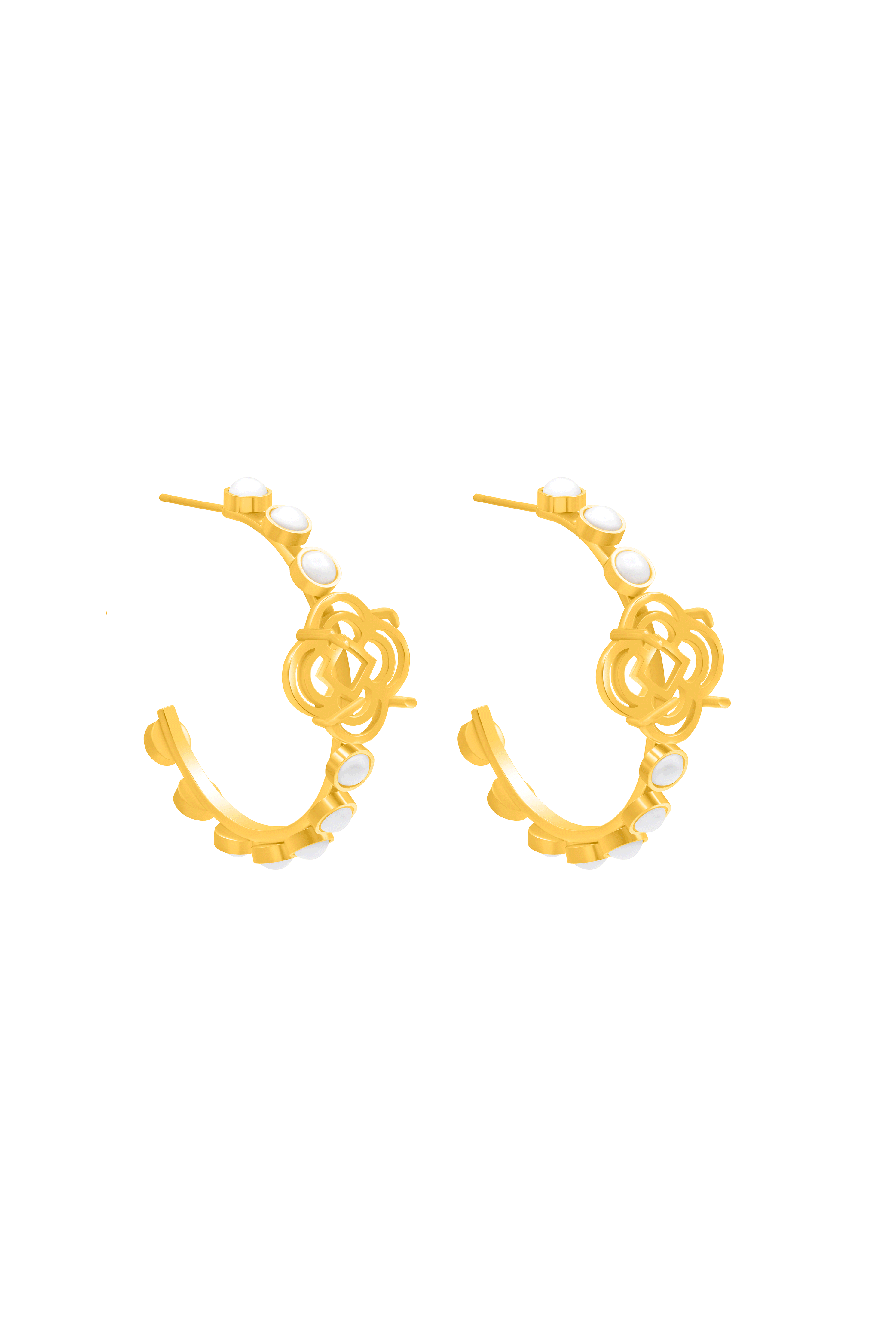 Stone Station Perla Hoop Earring Set