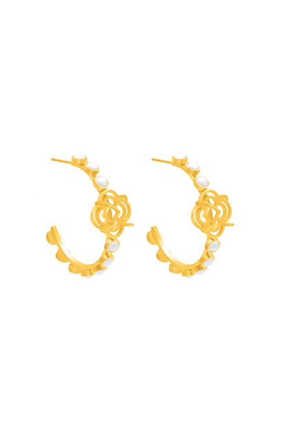 Stone Station Perla Hoop Earring Set