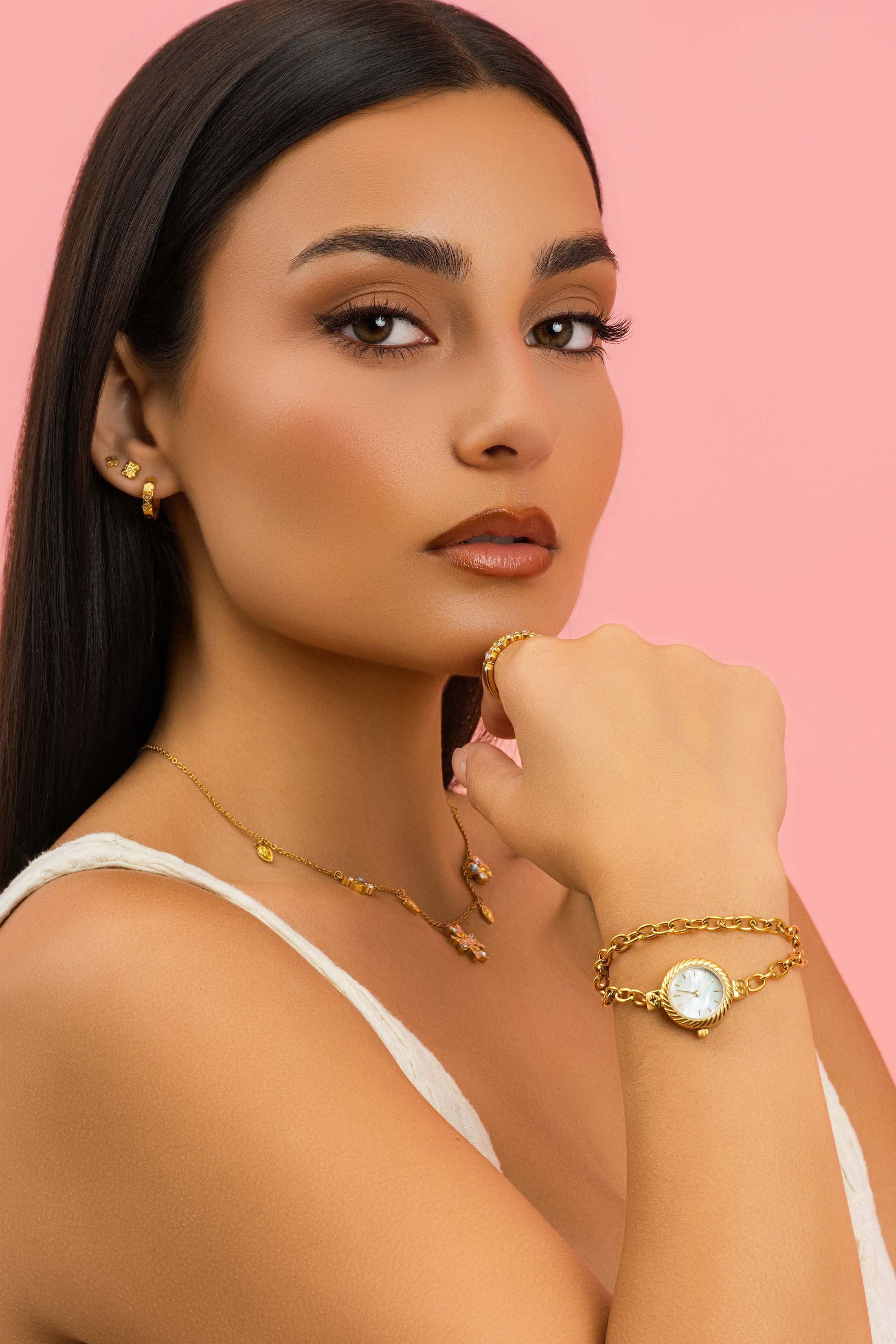 Mother of Pearl Double Wrap Watch