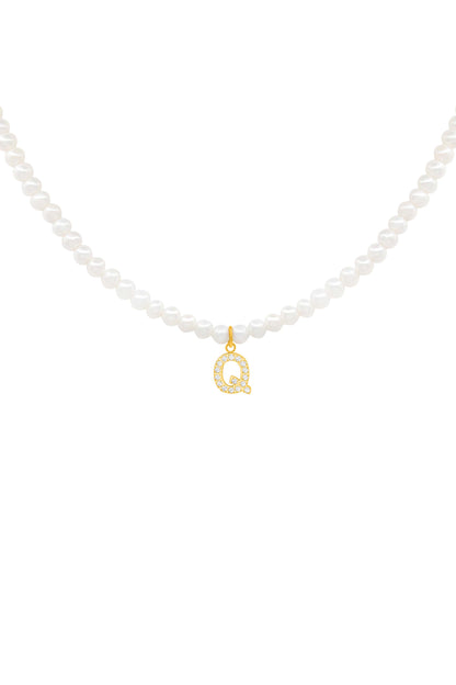 Initial Freshwater Pearl Necklace
