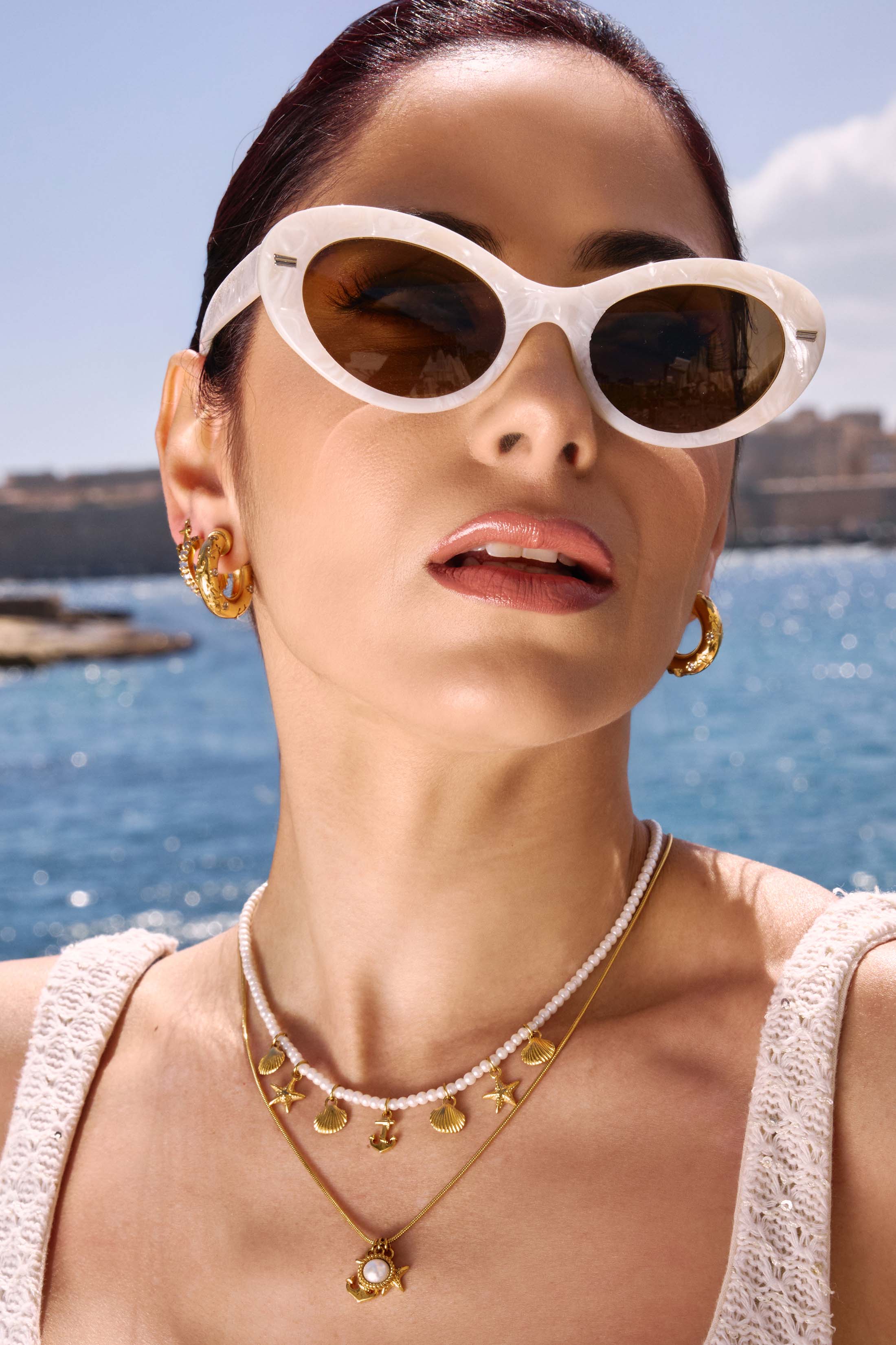 Ocean Spark Hoop Earring Set