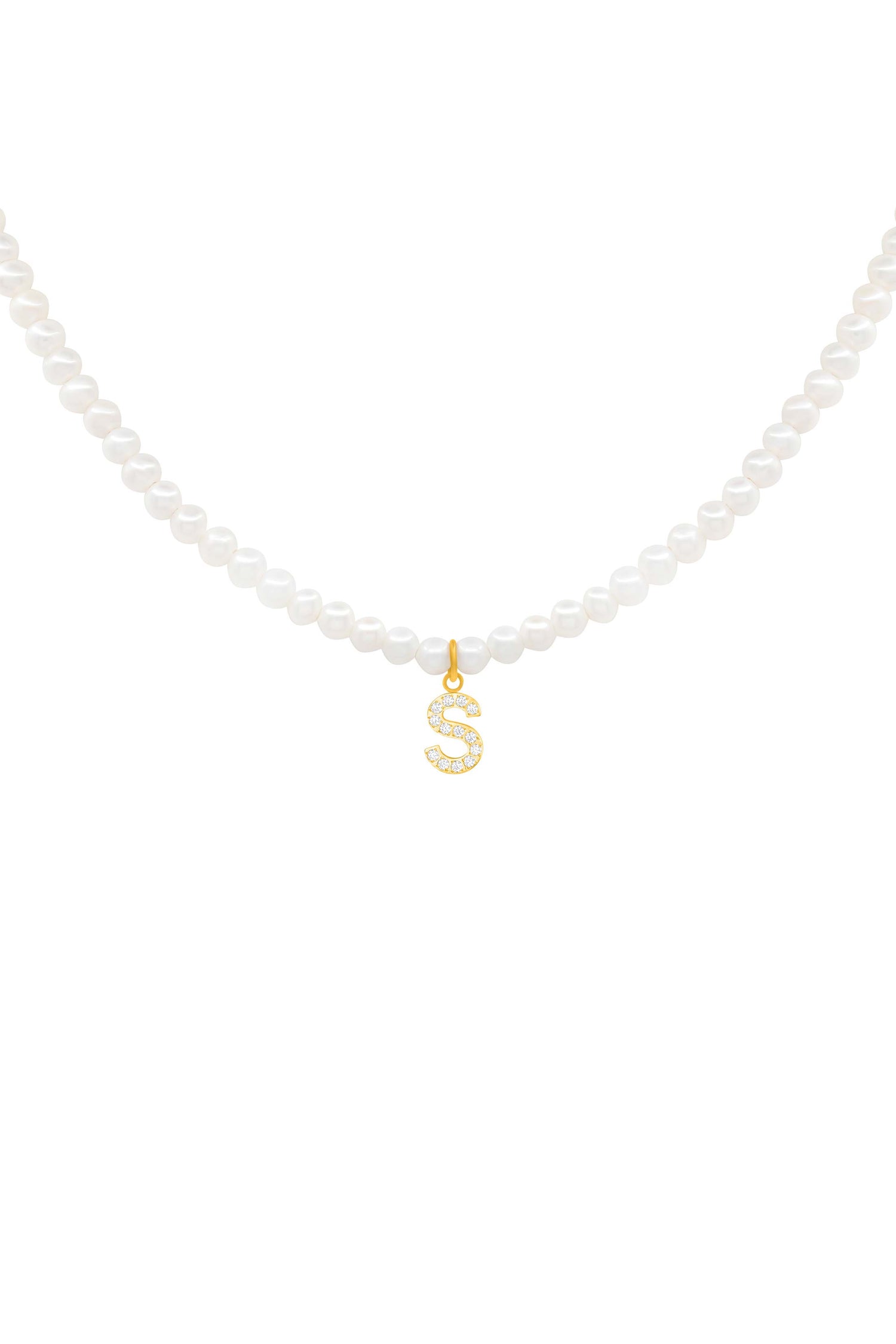 Initial Freshwater Pearl Necklace