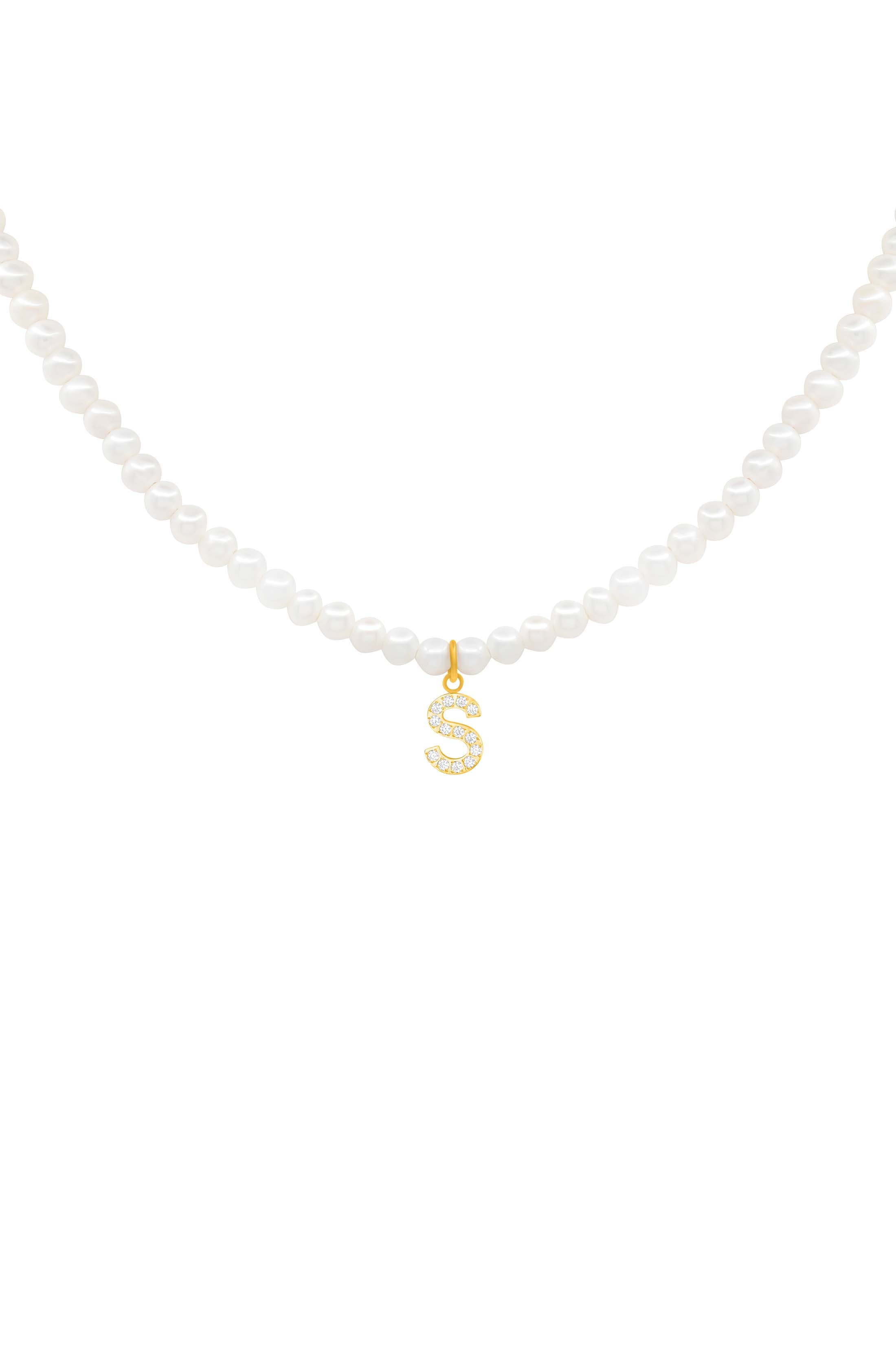 Initial Freshwater Pearl Necklace