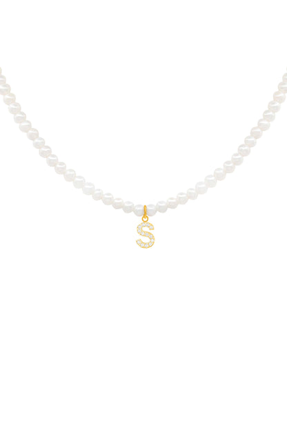 Initial Freshwater Pearl Necklace