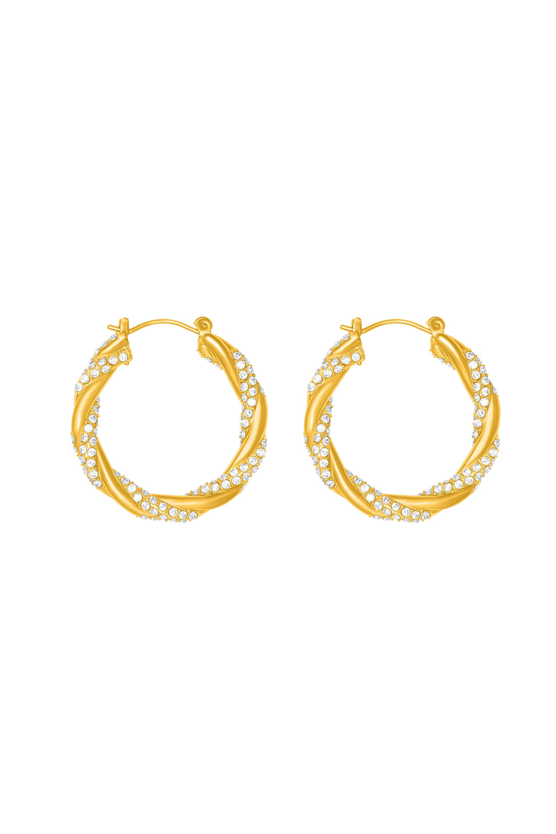 Pavé Twist Hoop Earring Set