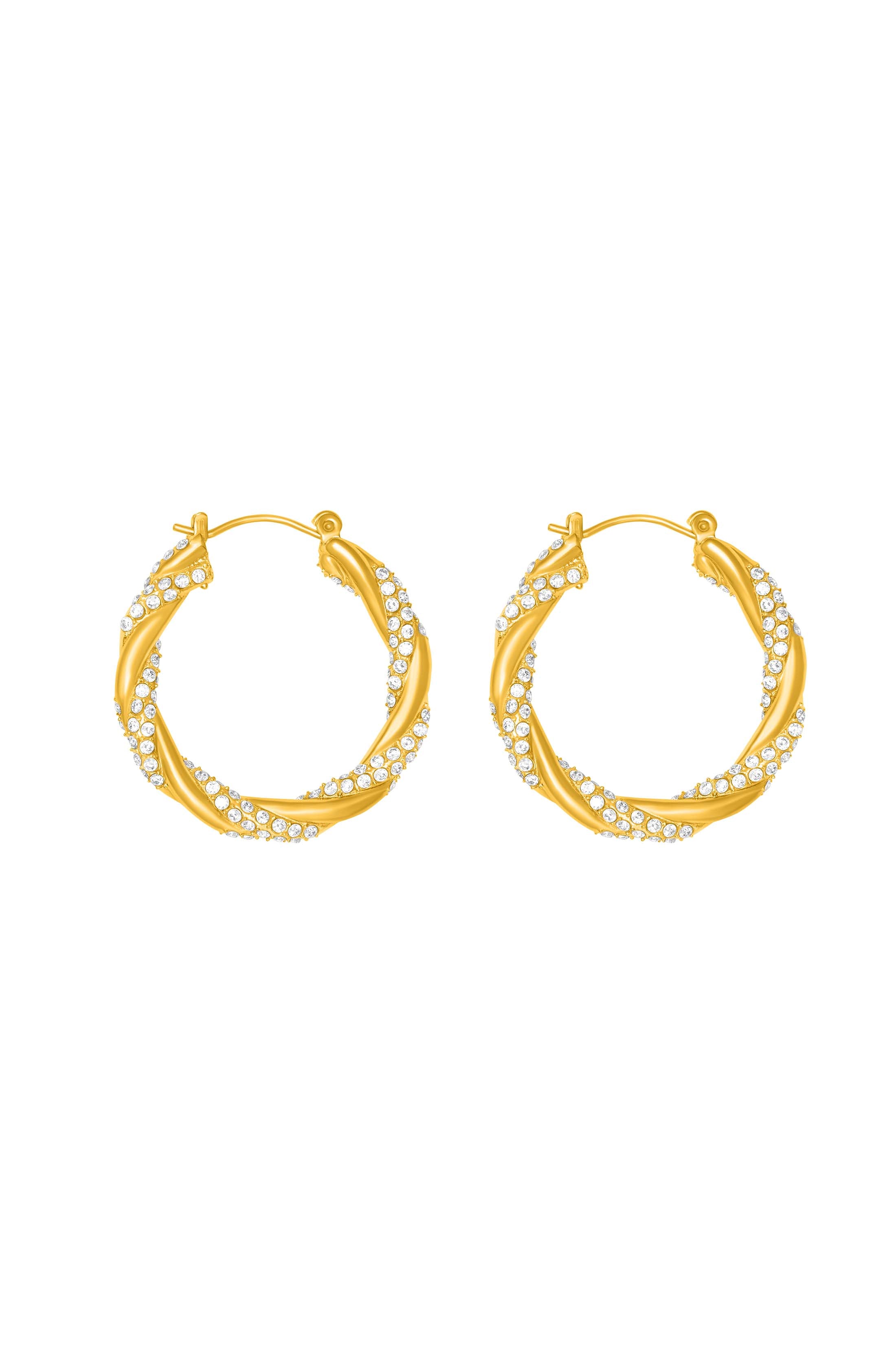 Pavé Twist Hoop Earring Set