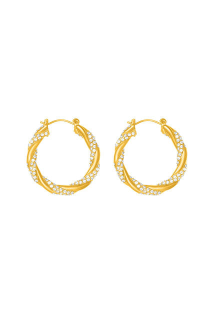 Pavé Twist Hoop Earring Set