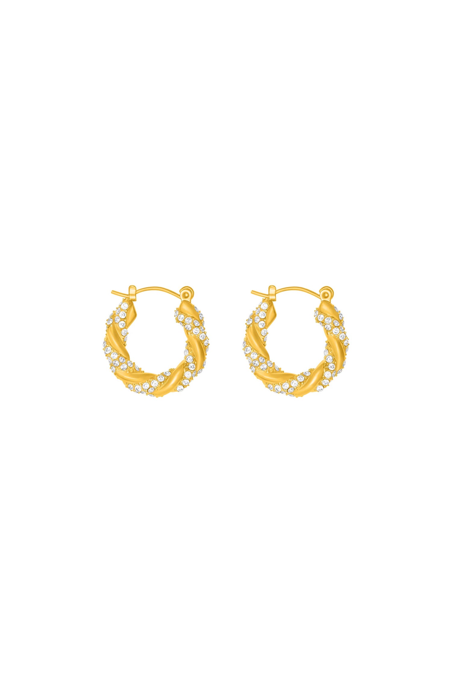 Pavé Twist Petite Hoop Earring Set