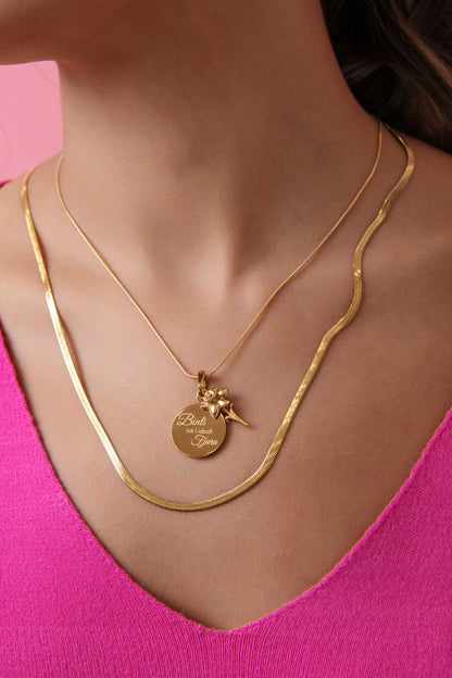 "Binti inti l-isbaħ Fjura" Engravable Pendant