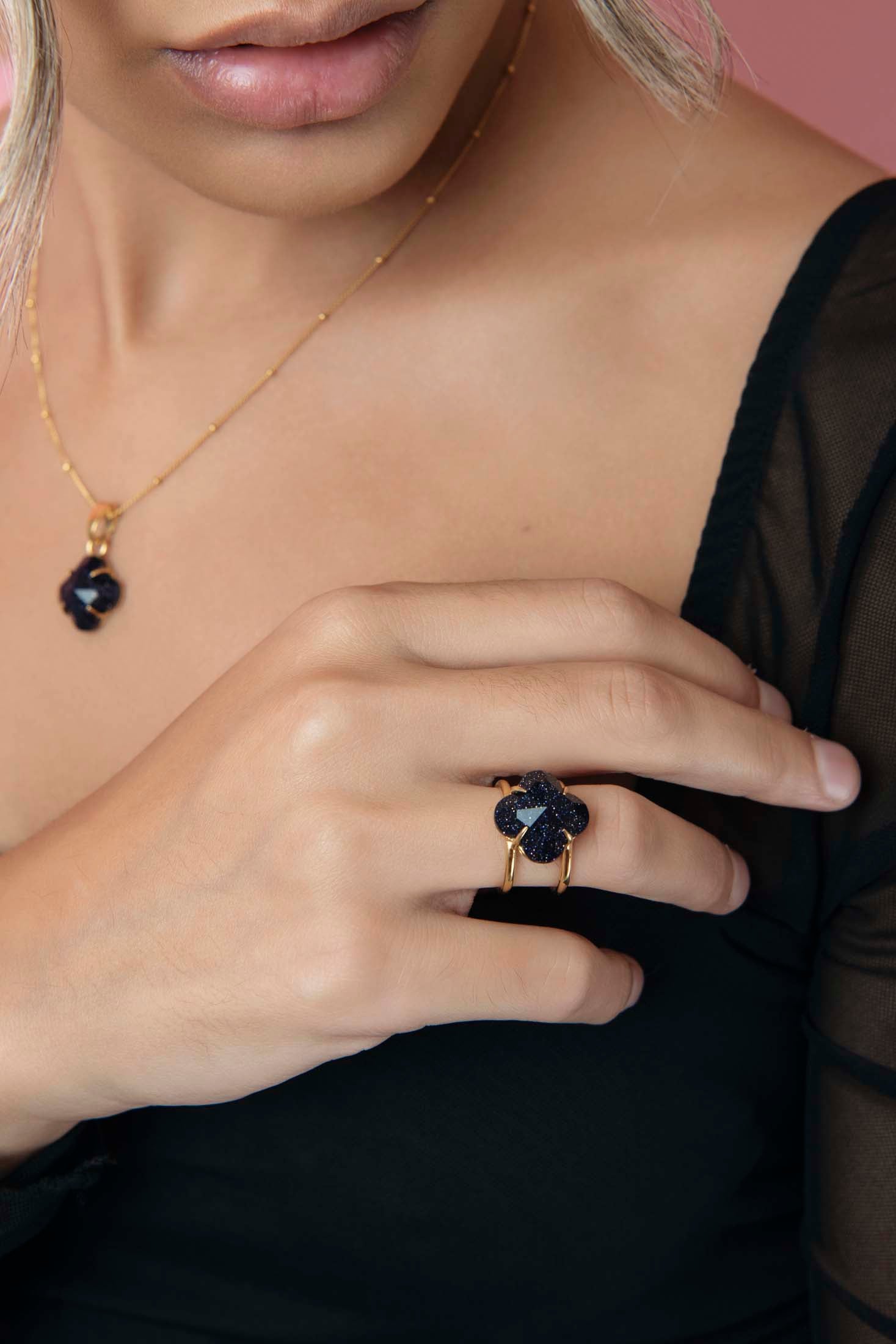 Stone Station Midnight Sparkle Stone Pendant