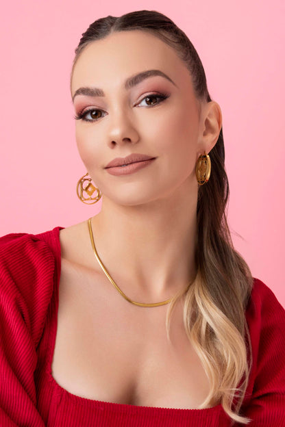 Carisma Logo Medium Hoop Earrings