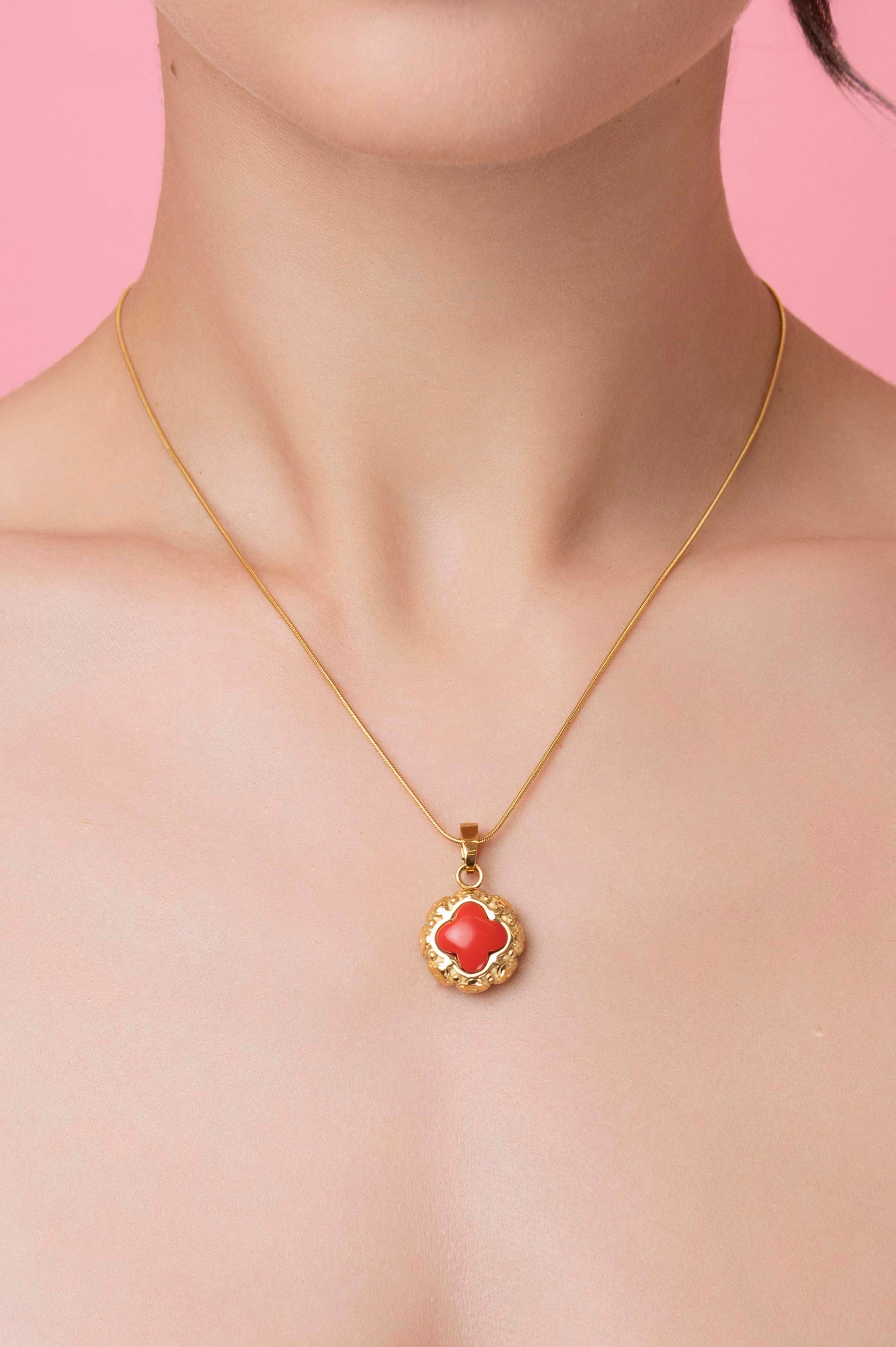 Donatella&#39;s Coral Statement Pendant