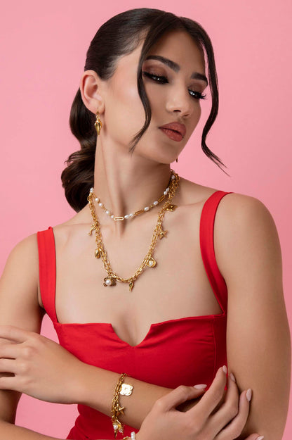 Freshwater Pearl Link Chain Necklace