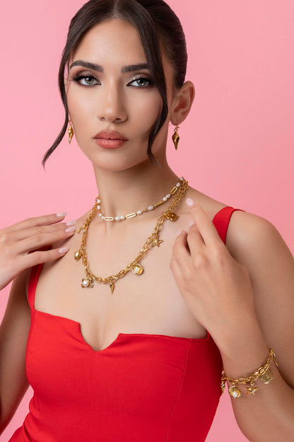 Freshwater Pearl Link Chain Necklace